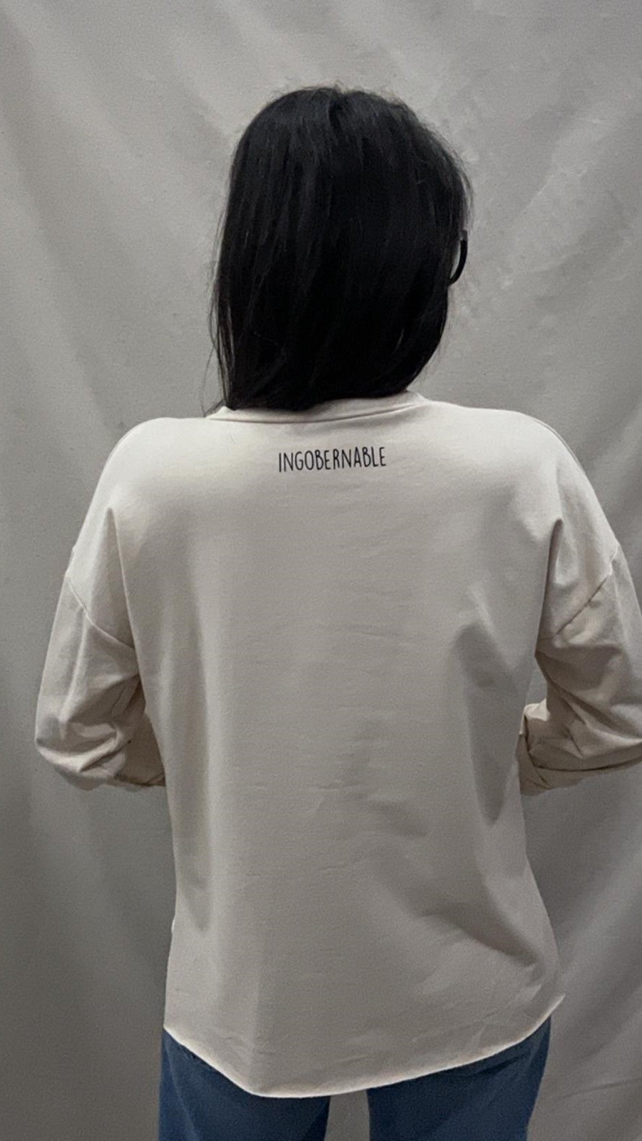 SUDADERA INGOBERNABLE BEIGE S/M