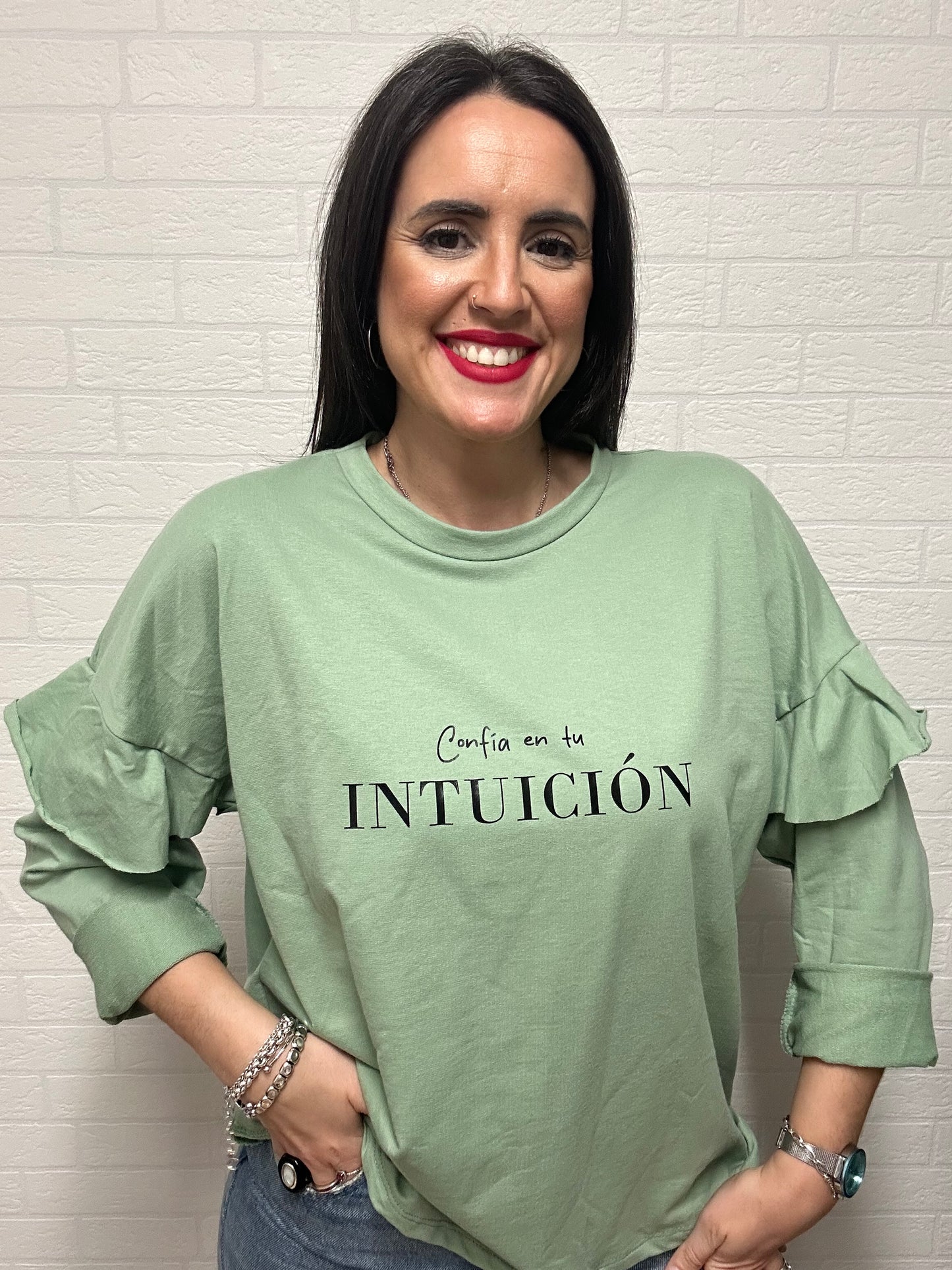 SUDADERA INTUICIÓN-VOLANTE/VERDE