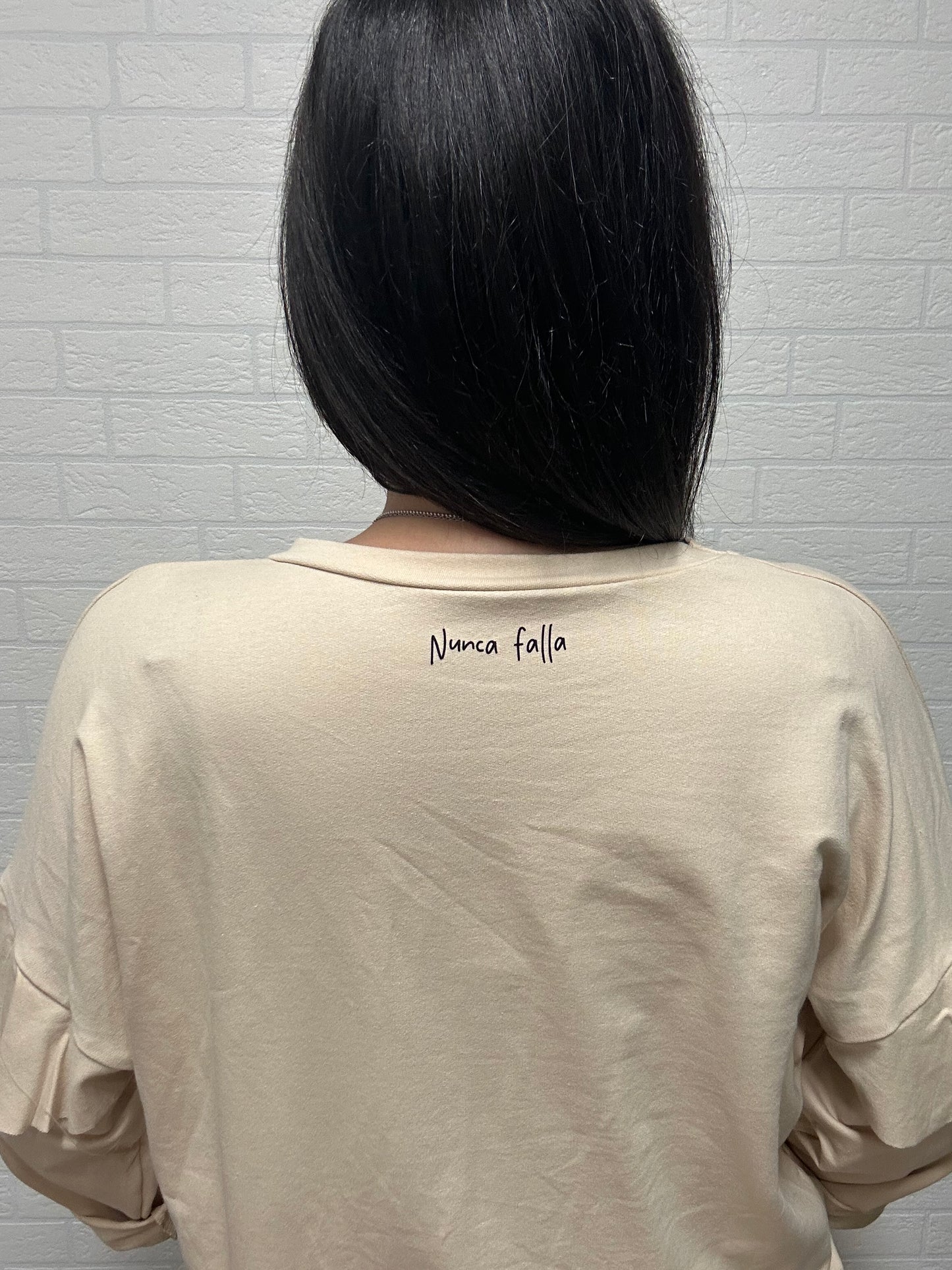 SUDADERA INTUICIÓN-VOLANTE/BEIGE