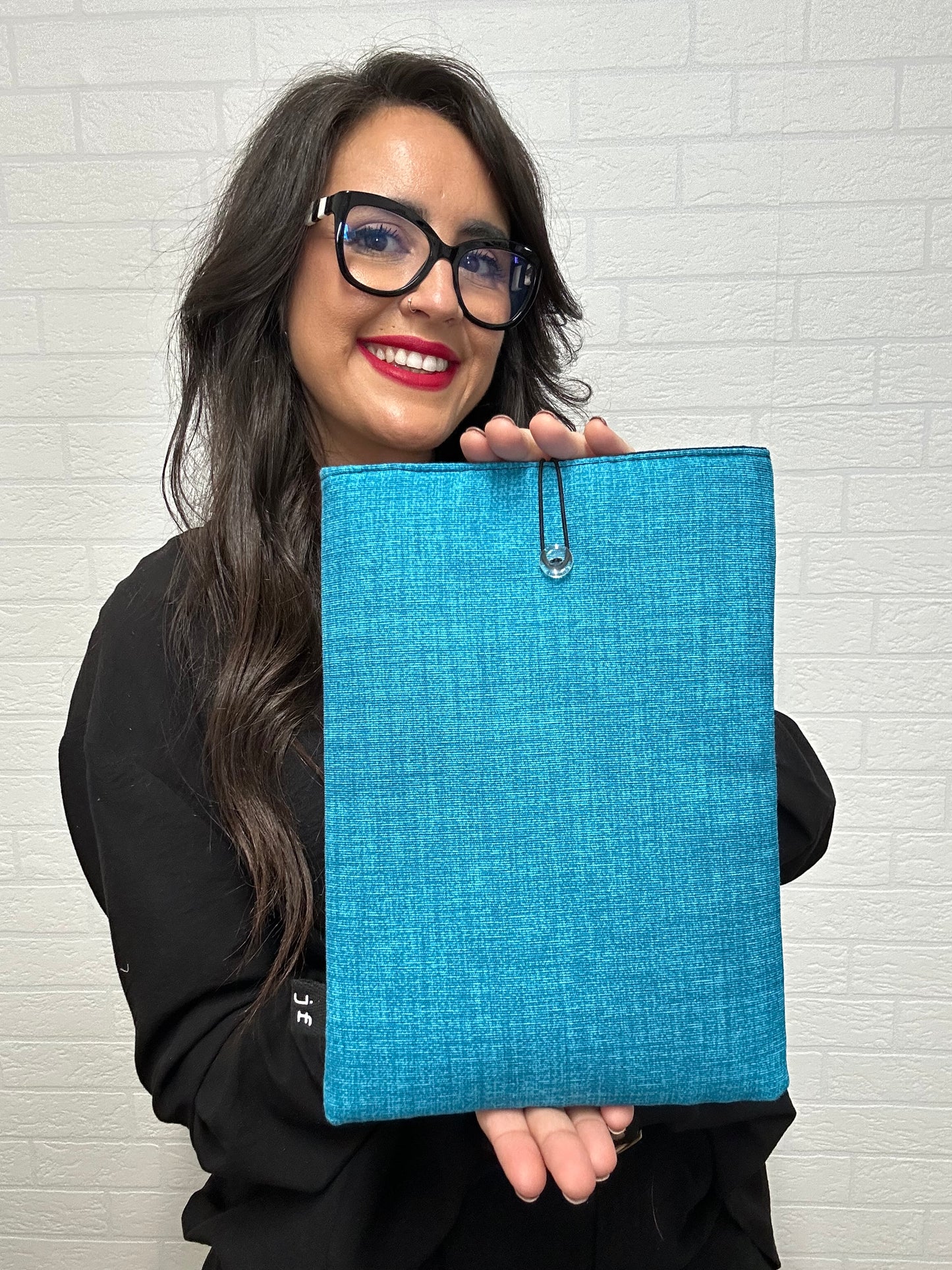 FUNDA DE LIBRO AZUL CYAN