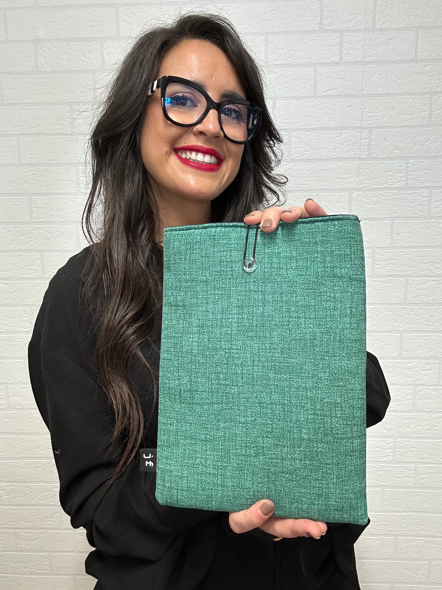 FUNDA DE LIBRO VERDE BOSQUE