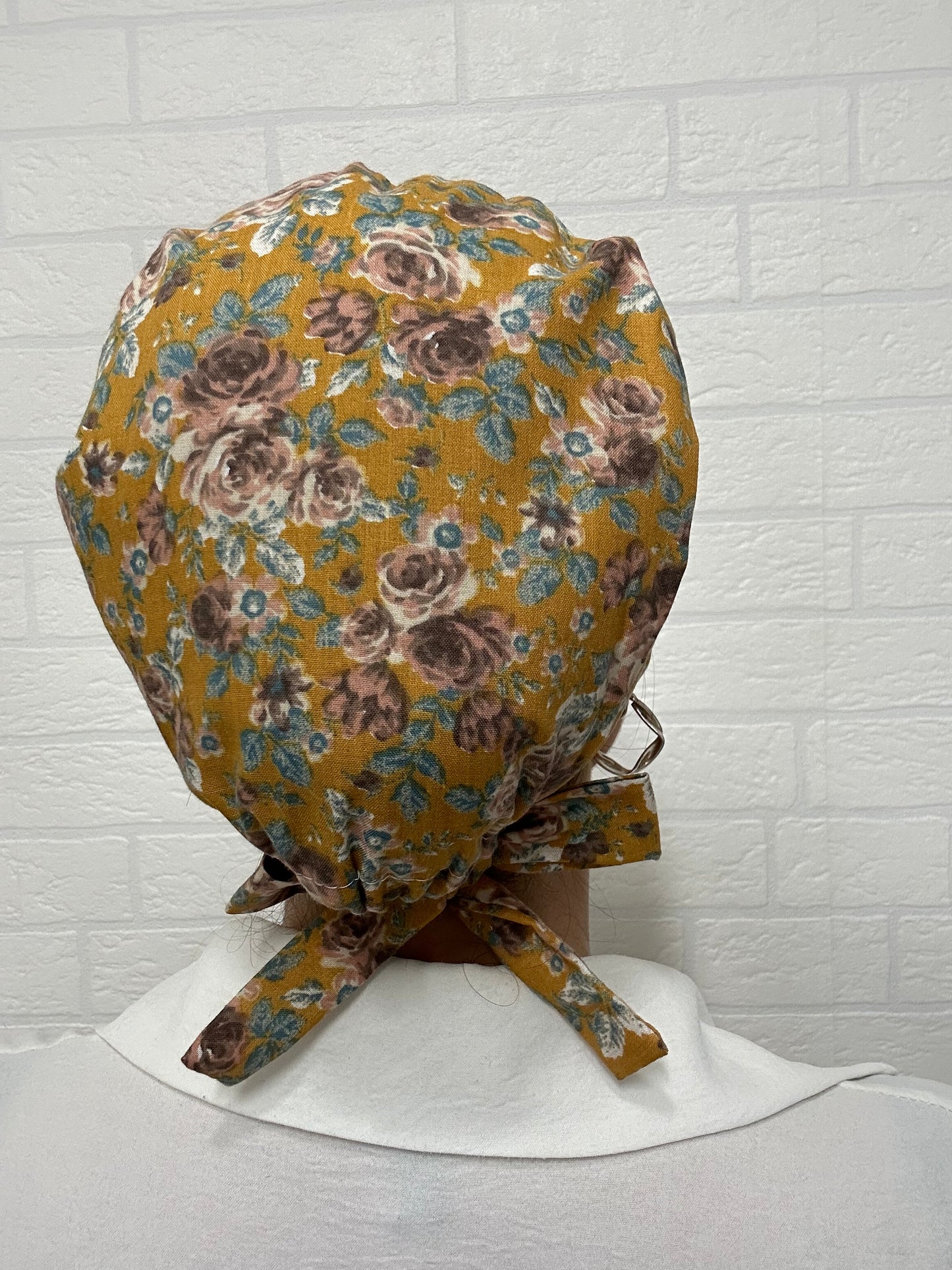 GORRO SANITARIO -FLORES MOSTAZA