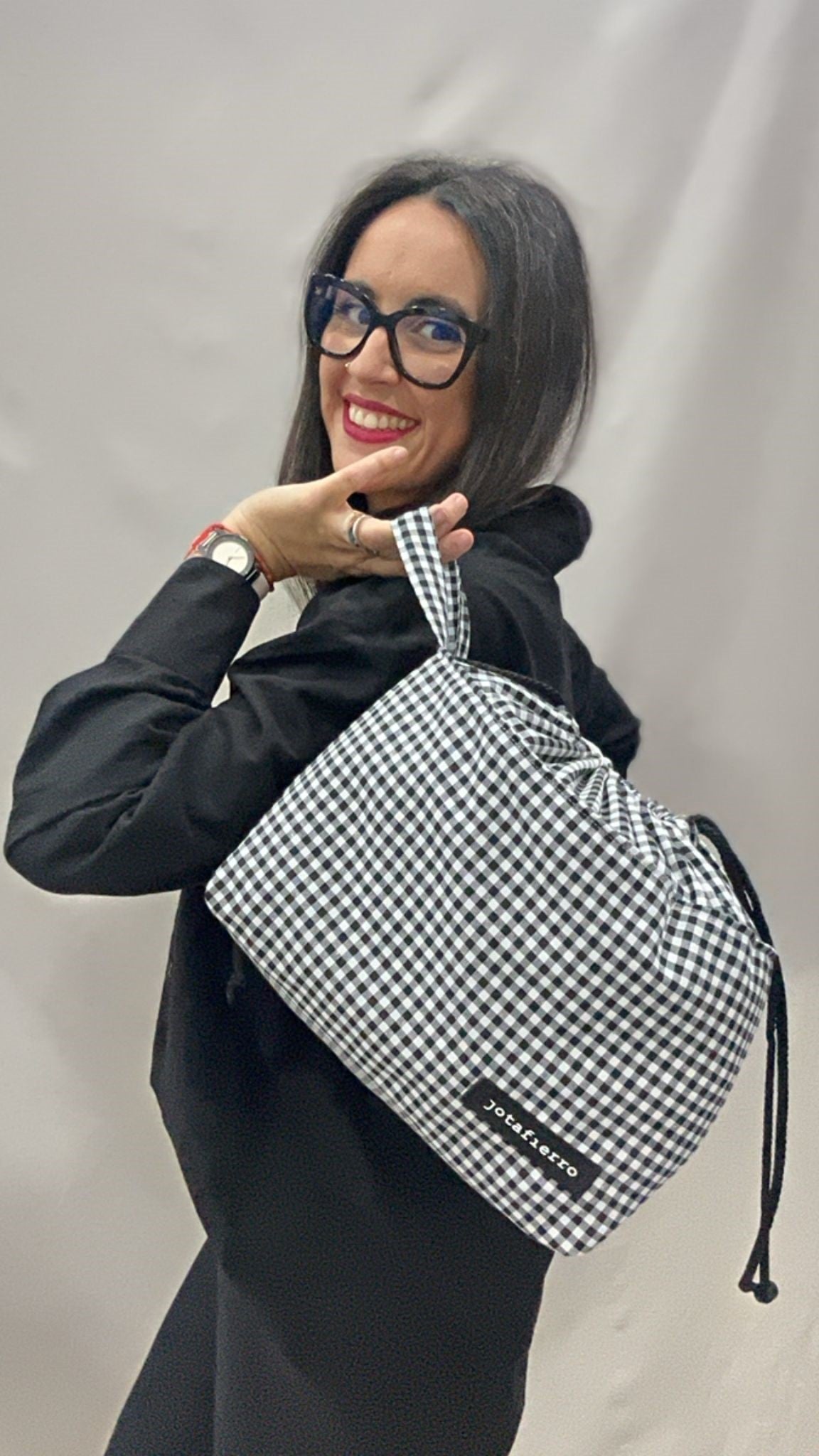 BAGS infantil VICHY NEGRO