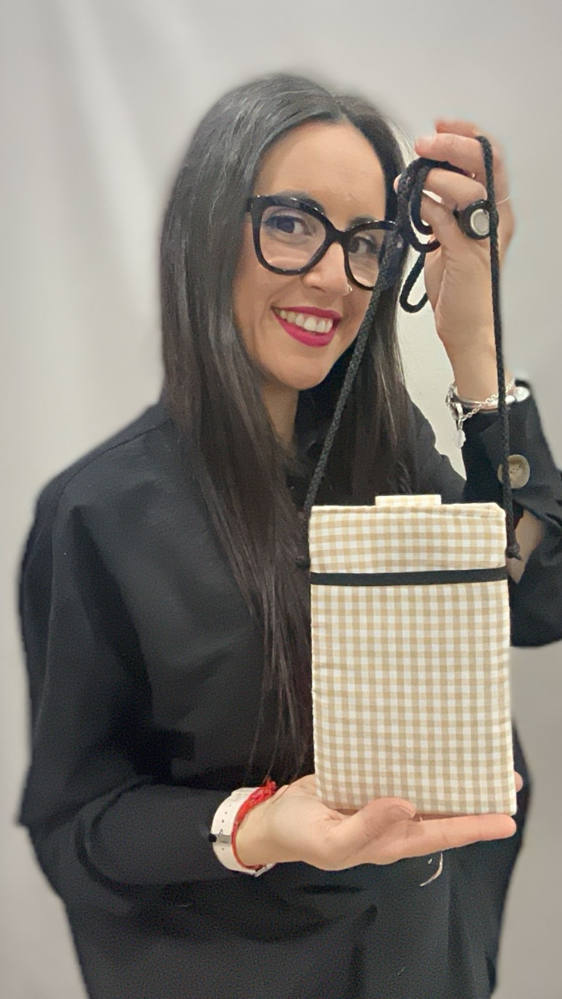 FUNDA DE MÓVIL VICHY BEIGE