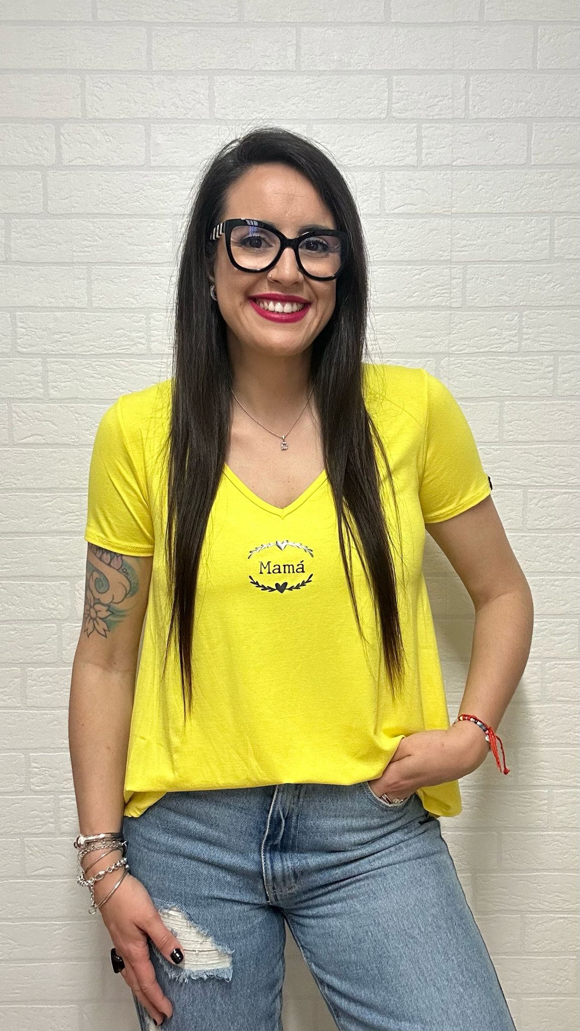 CAMISETA MAMÁ AMARILLA