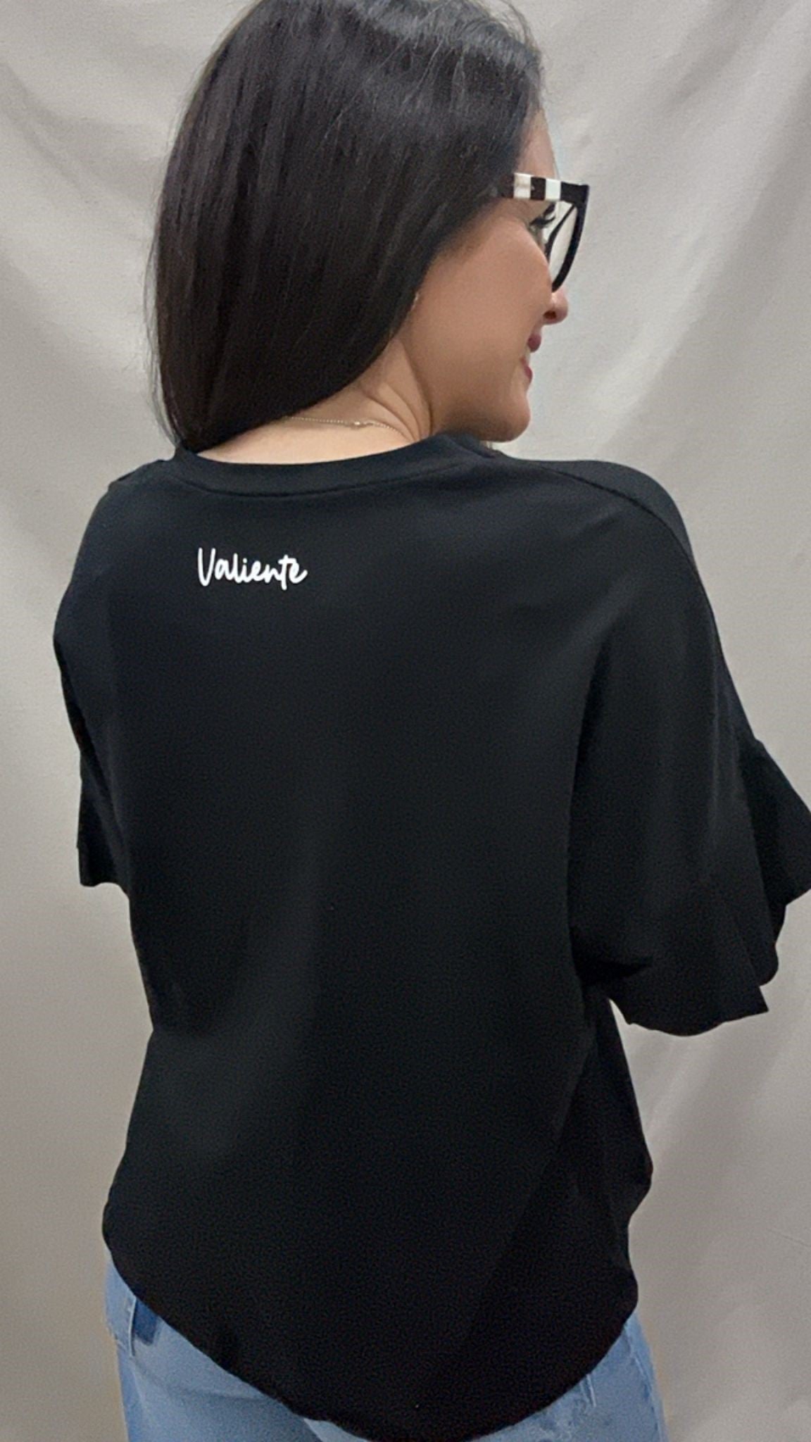 SUDADERA VALIENTE VOLANTE NEGRA L/XL