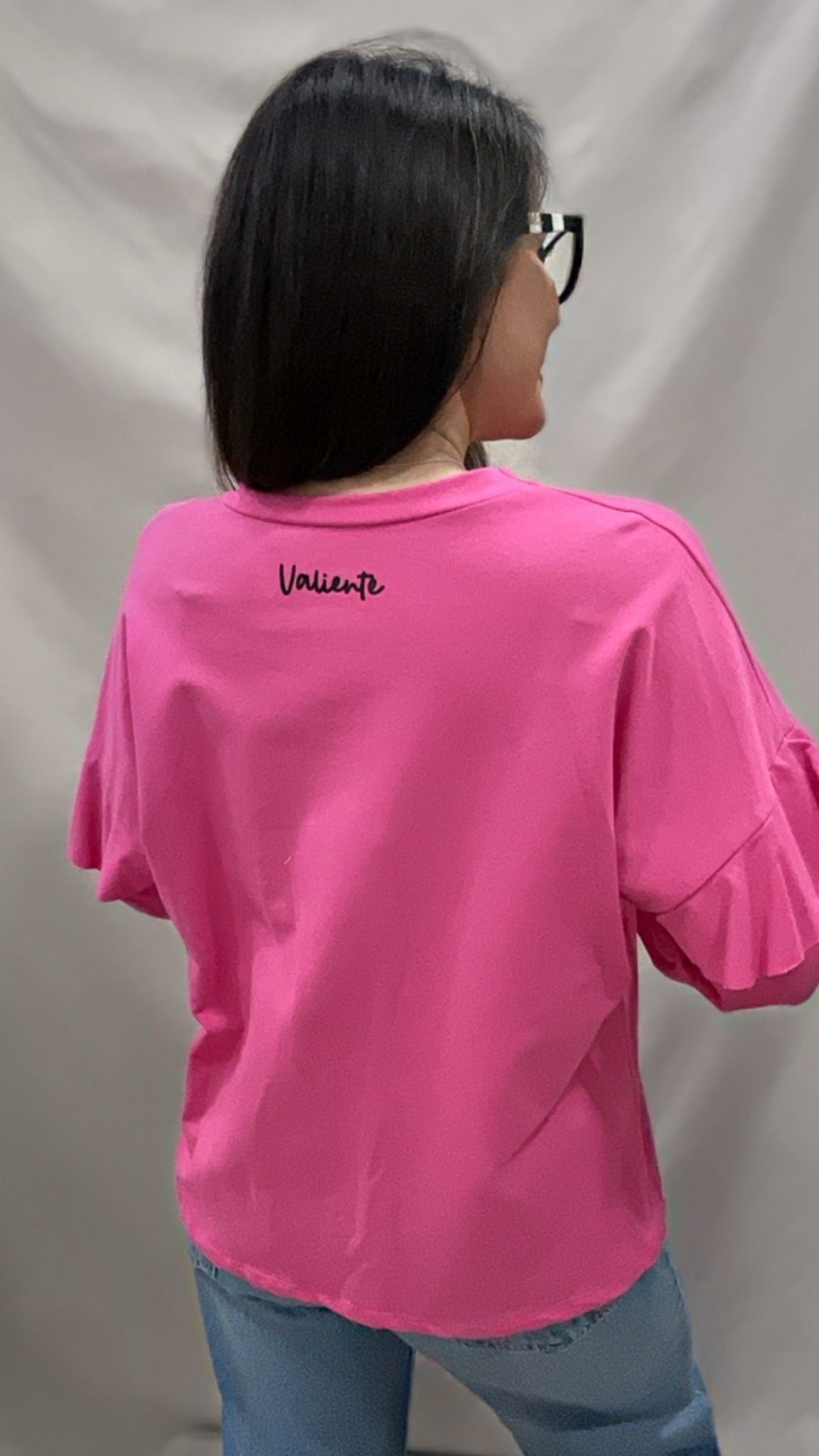 SUDADERA VALIENTE VOLANTE ROSA L/XL