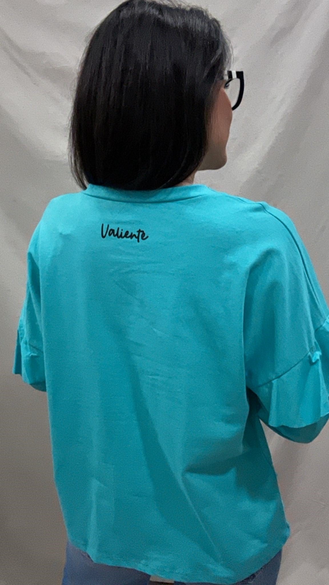 SUDADERA VALIENTE VOLANTE TURQUESA L/XL