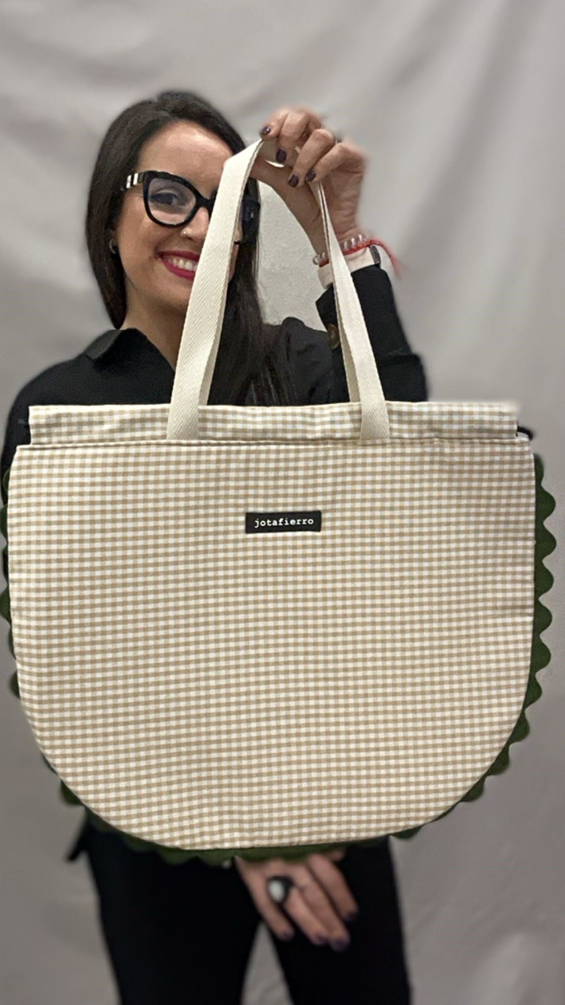 TOTE ASTROLOGÍA BEIGE-VERDE CACERÍA