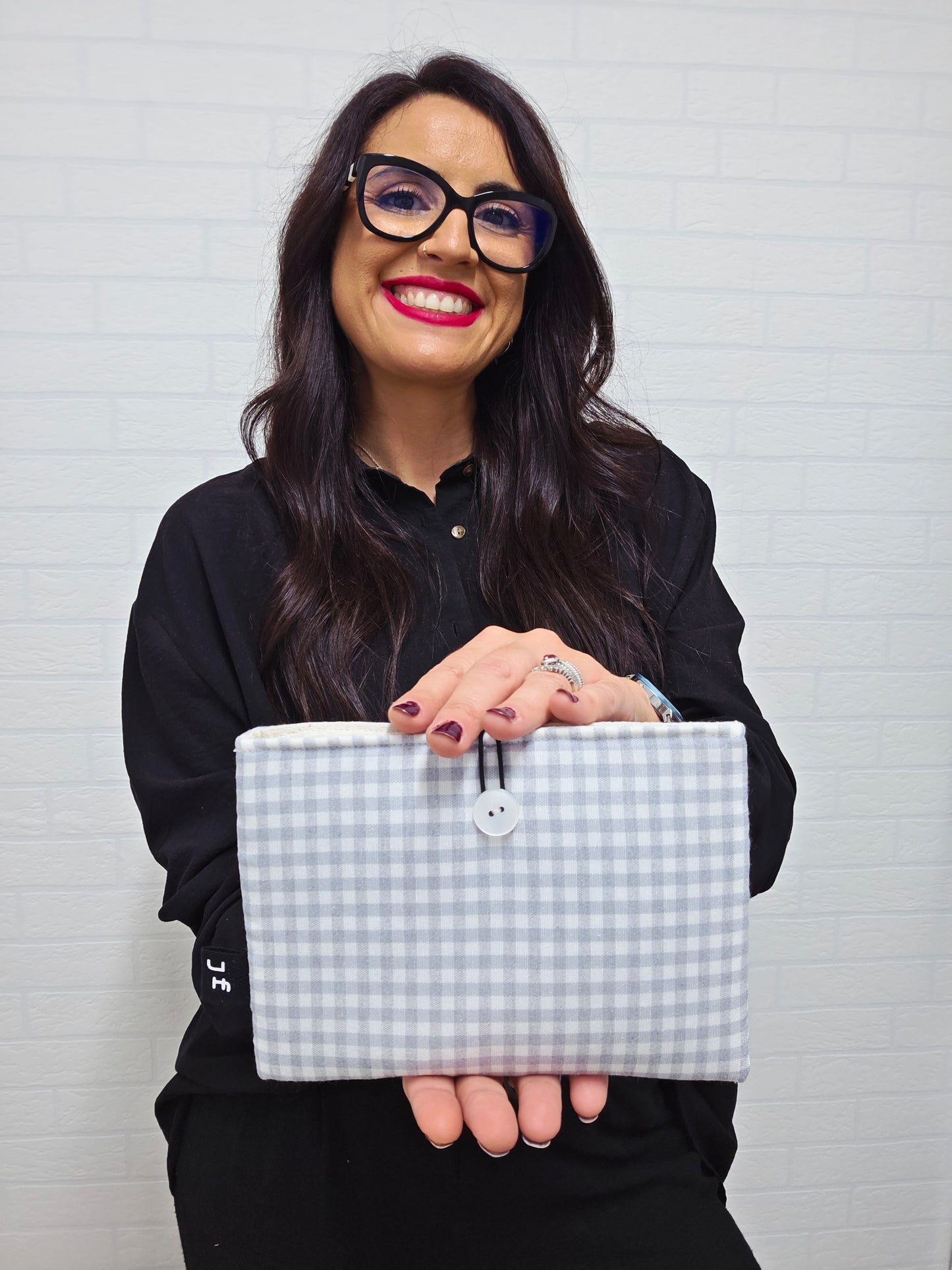 PORTA DOCUMENTOS VICHY GRIS