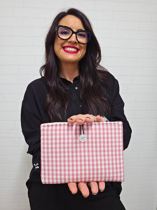 PORTA DOCUMENTOS VICHY ROSA EMPOLVADO