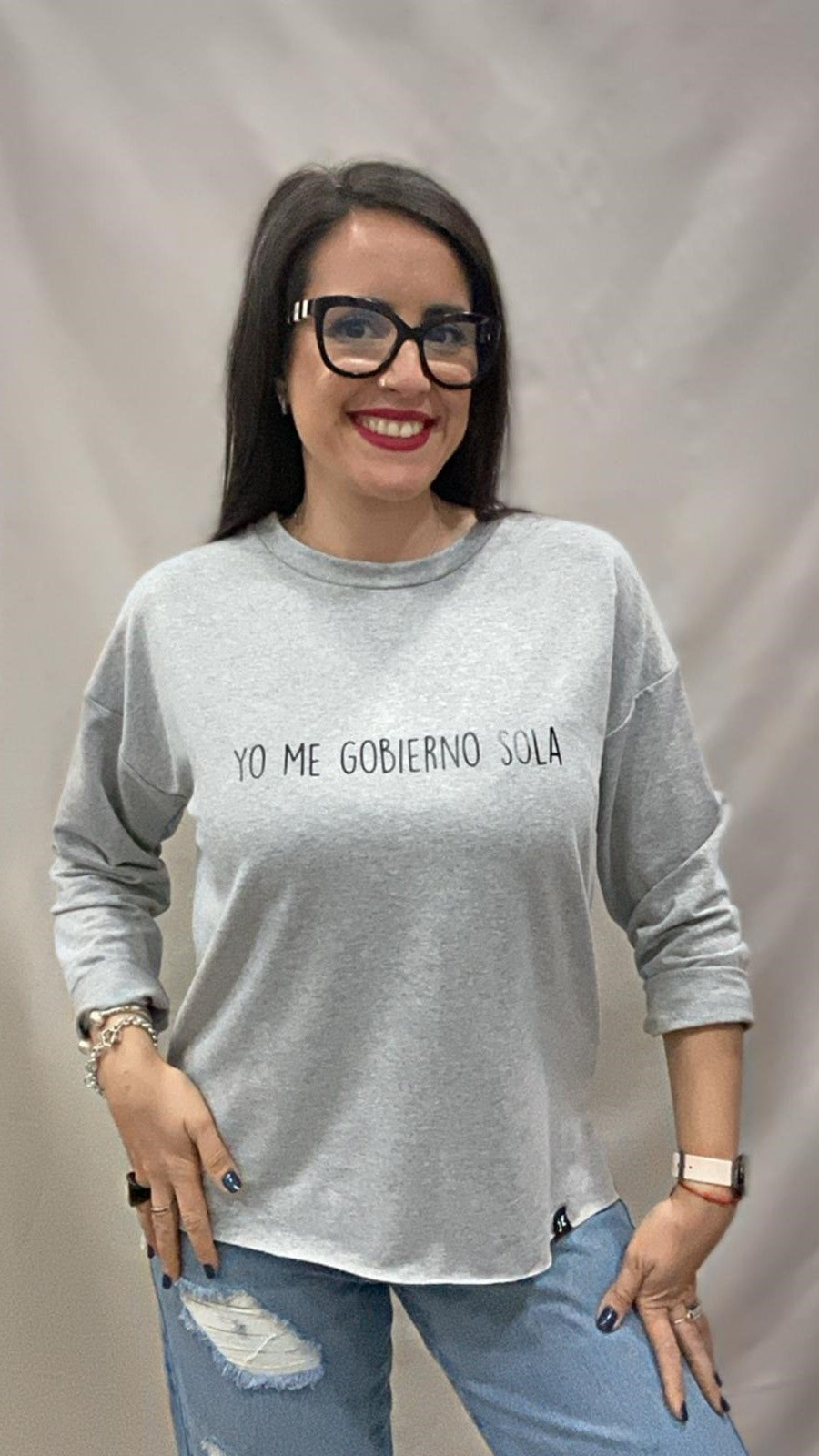 SUDADERA INGOBERNABLE GRIS S/M