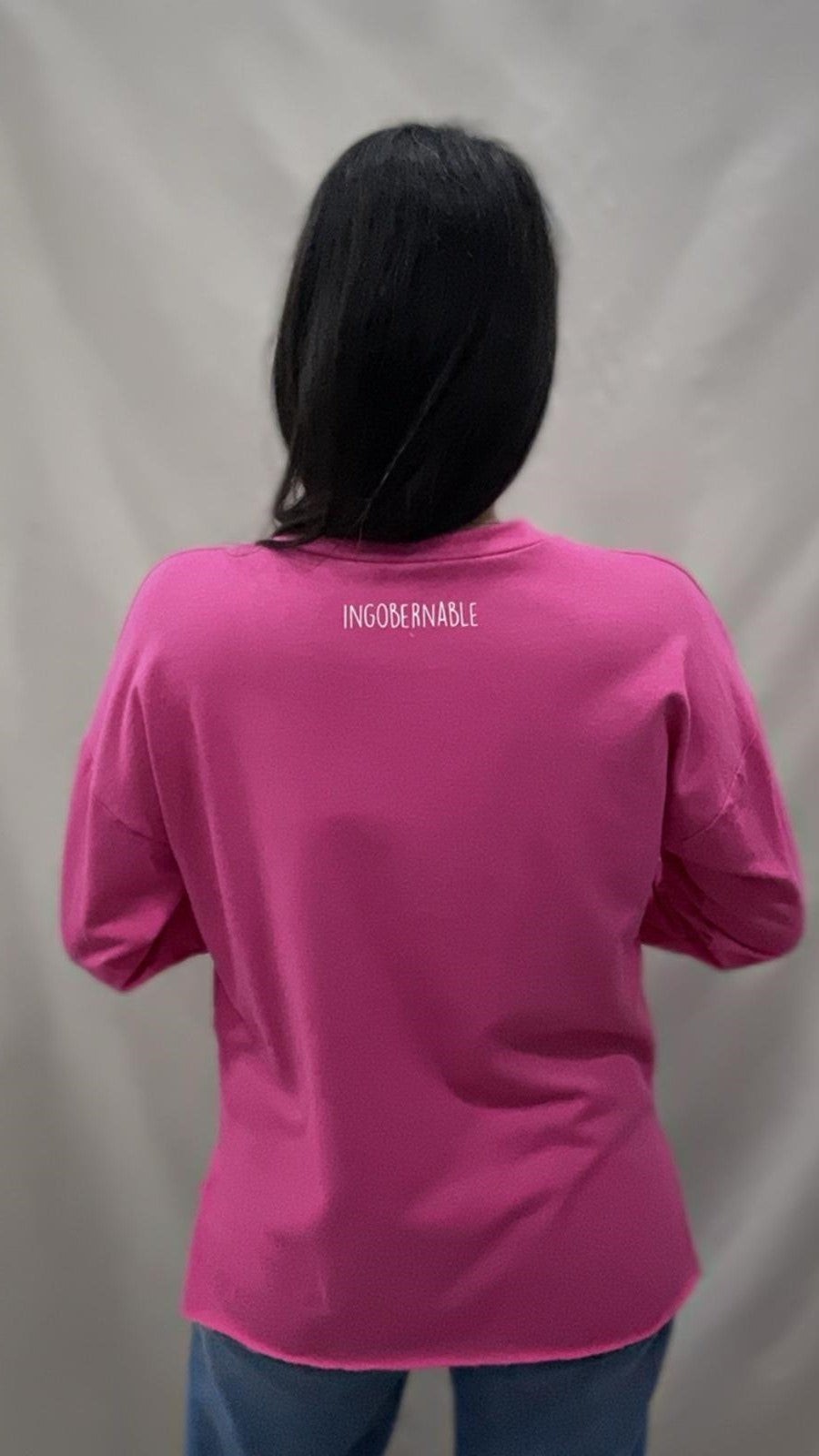 SUDADERA INGOBERNABLE ROSA S/M