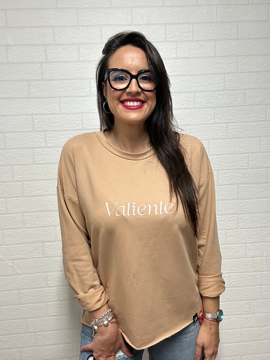 SUDADERA VALIENTE-GUERRERA CAMEL