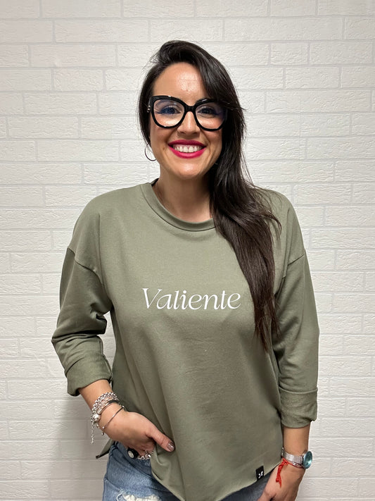 SUDADERA VALIENTE-GUERRERA VERDE