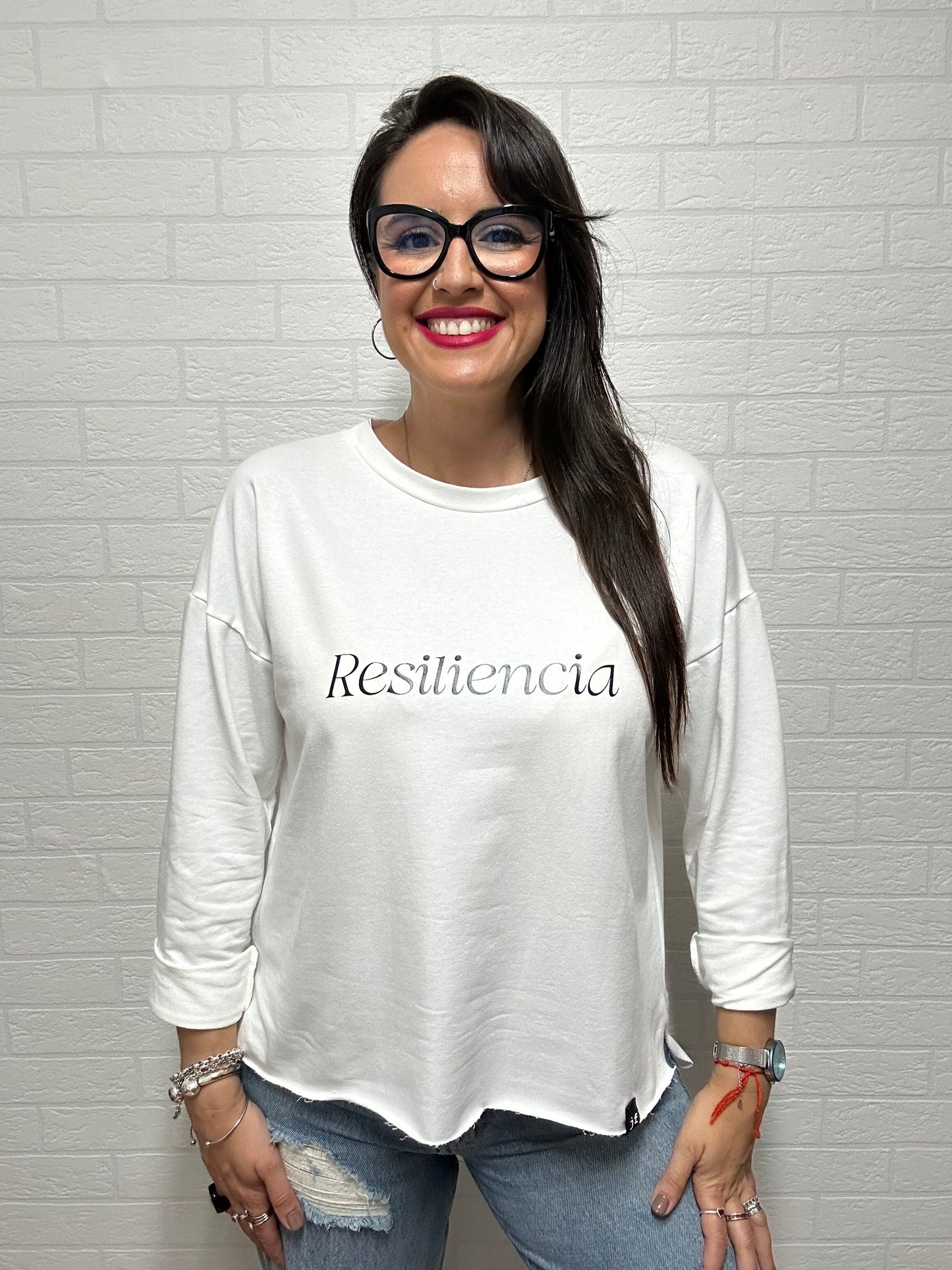 SUDADERA RESILIENCIA BLANCA