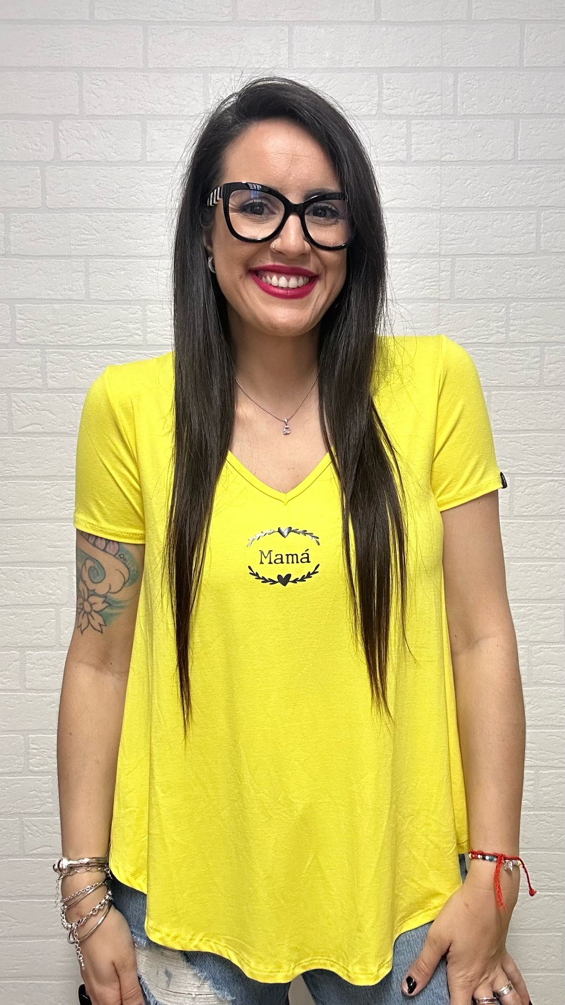 CAMISETA  MAMÁ AMARILLA