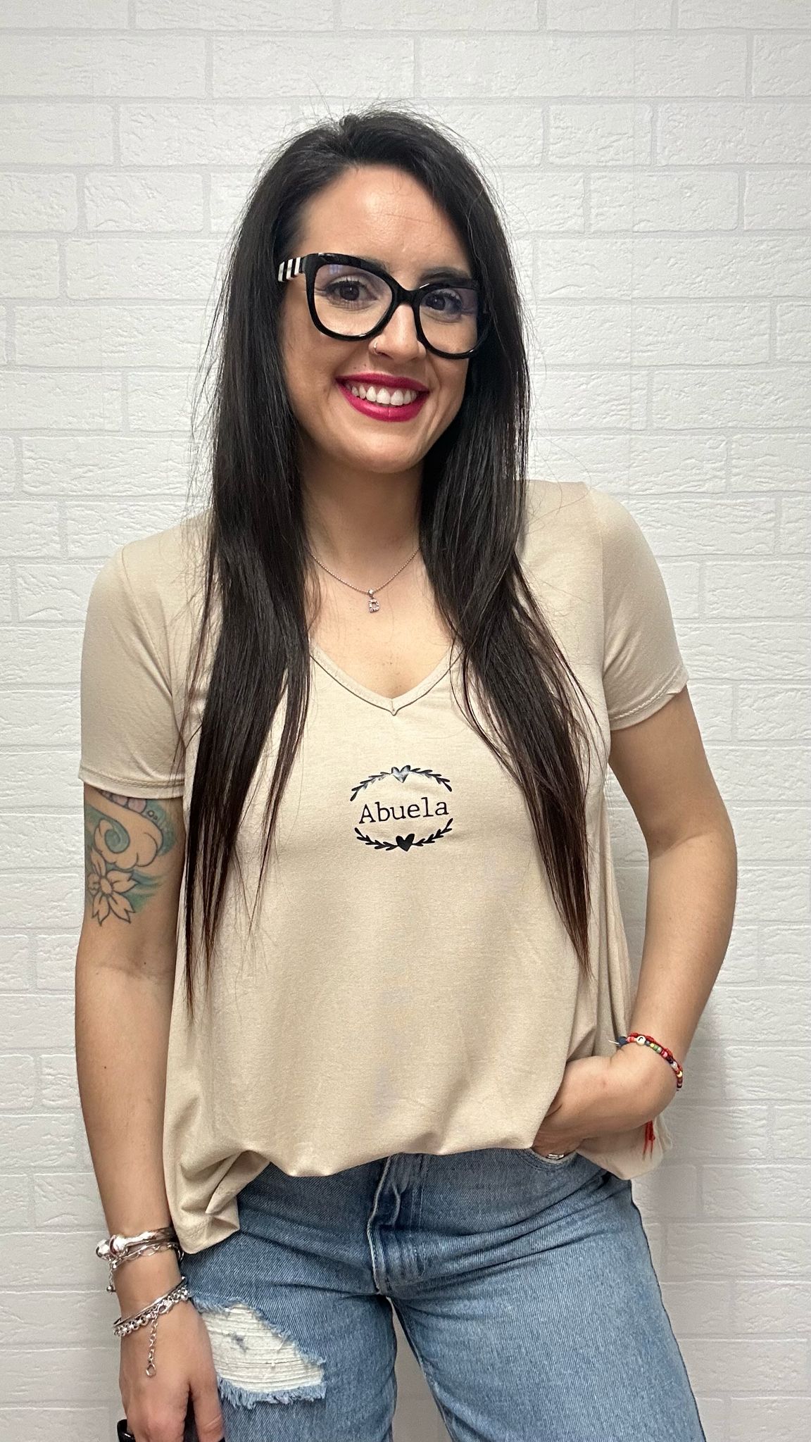 CAMISETA ABUELA BEIGE