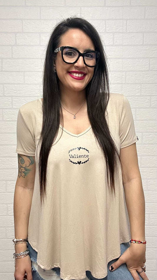 CAMISETA VALIENTE BEIGE