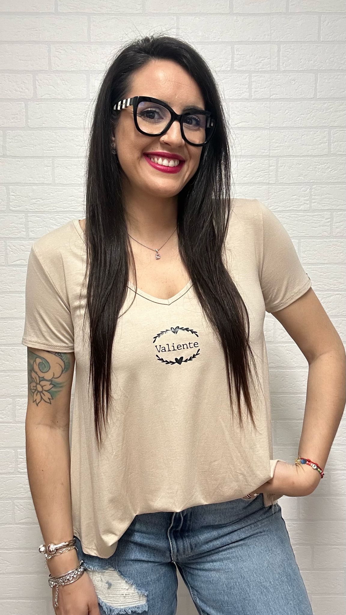 CAMISETA VALIENTE BEIGE