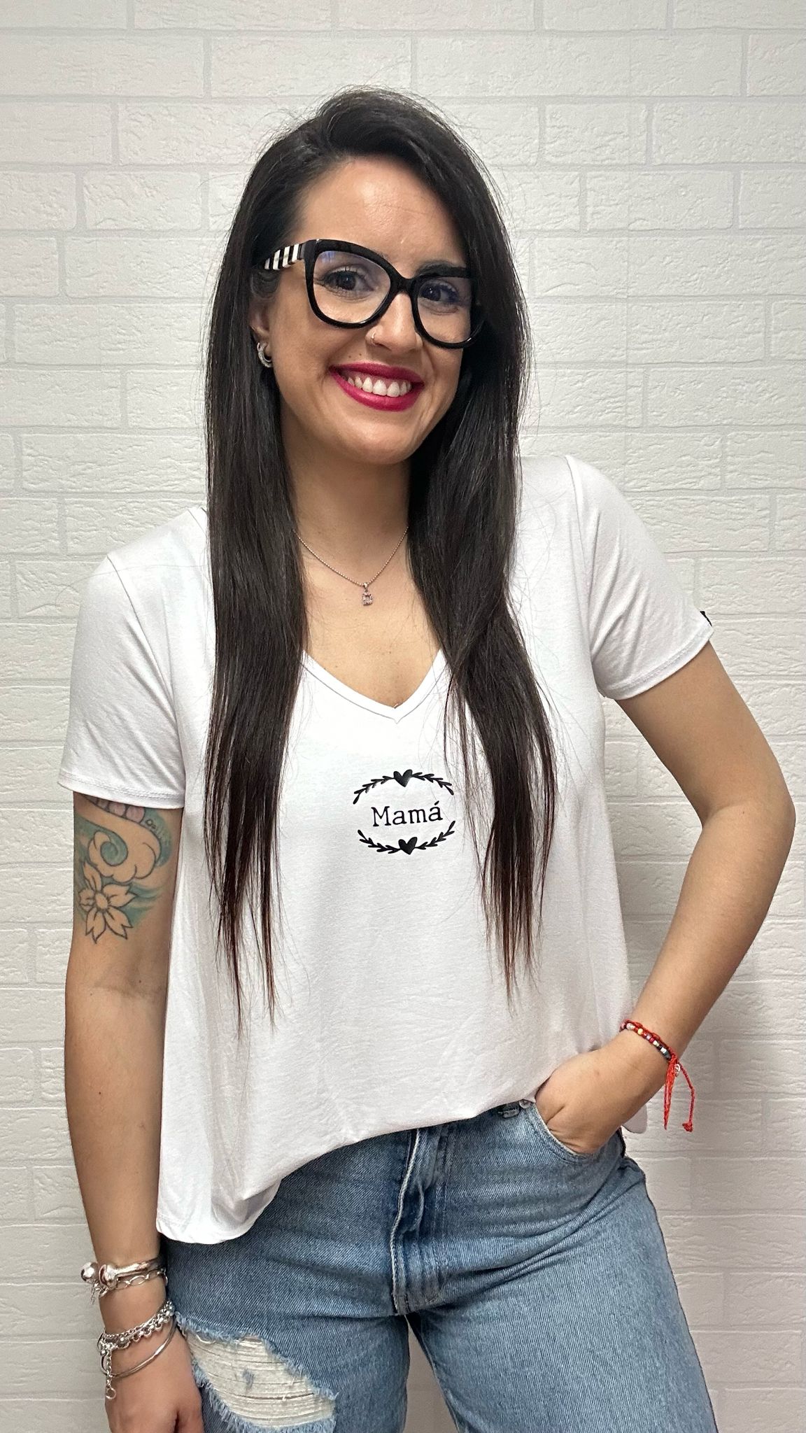 CAMISETA  MAMÁ BLANCA