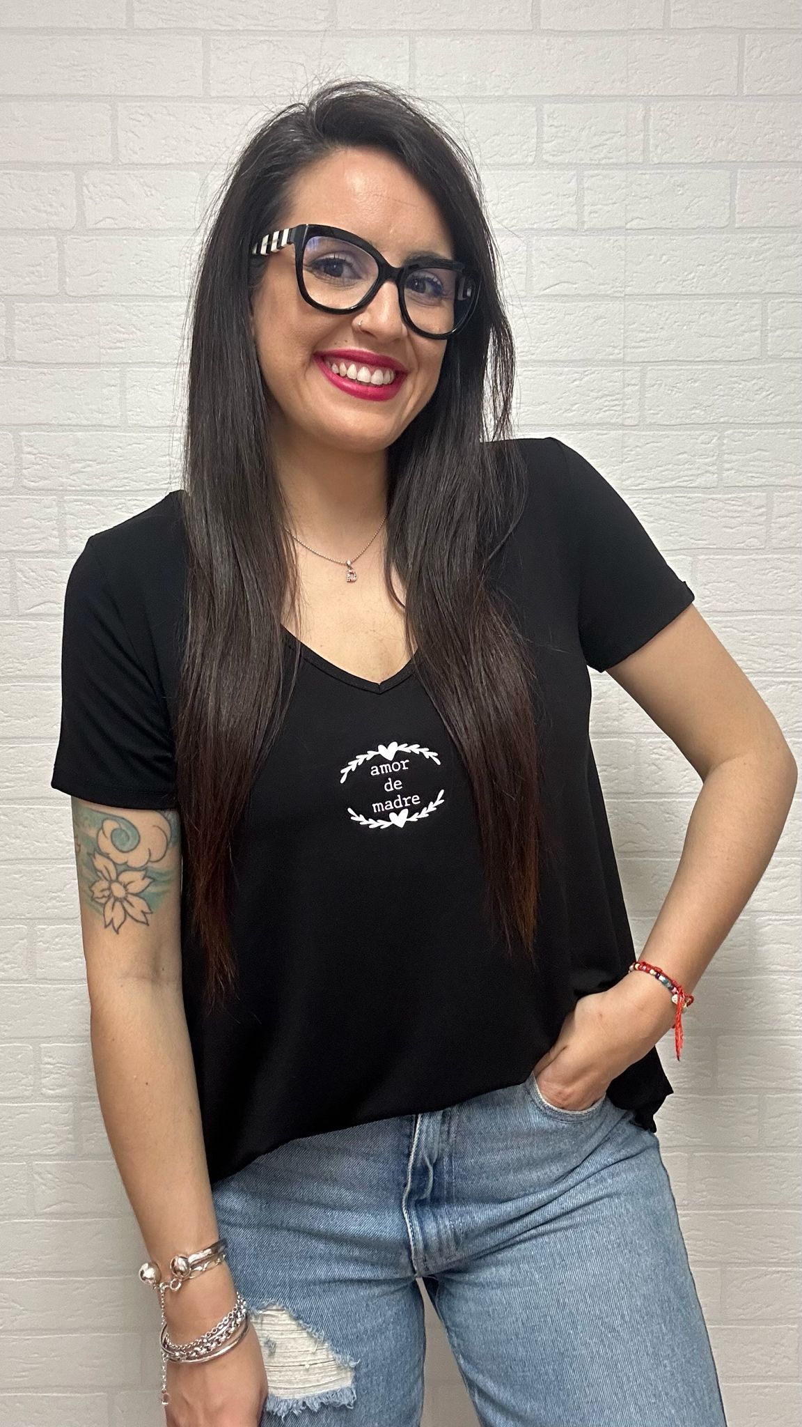 CAMISETA AMOR DE MADRE NEGRA