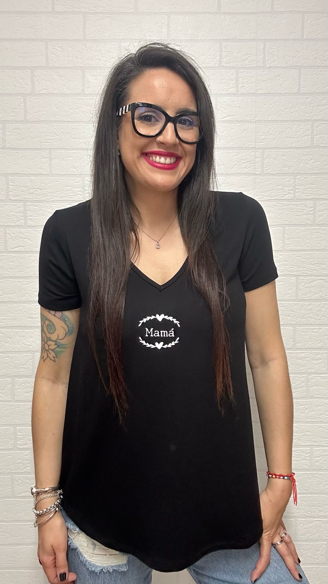 CAMISETA MAMÁ NEGRA