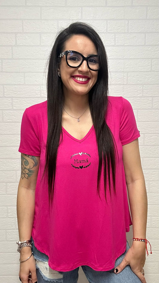 CAMISETA MAMÁ ROSA