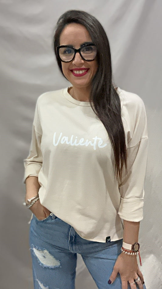 SUDADERA VALIENTE BEIGE S/M