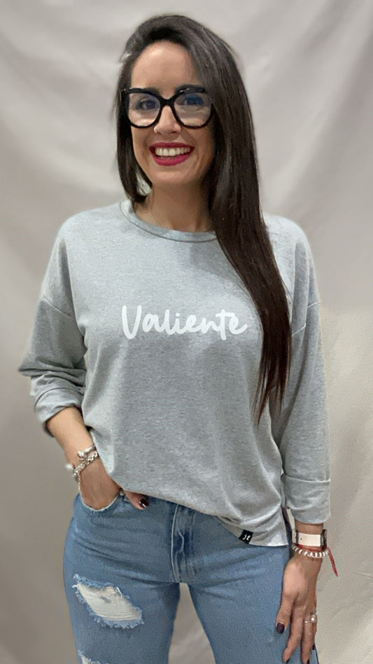 SUDADERA VALIENTE GRIS S/M