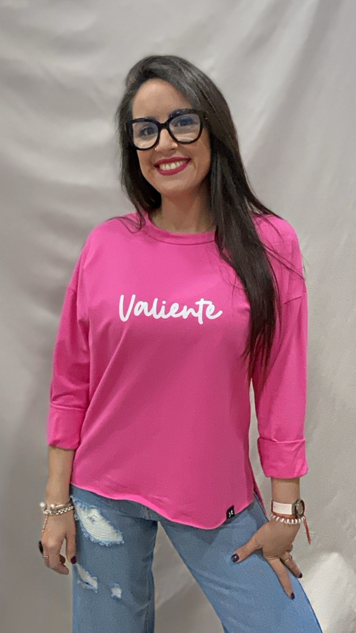 SUDADERA VALIENTE ROSA S/M