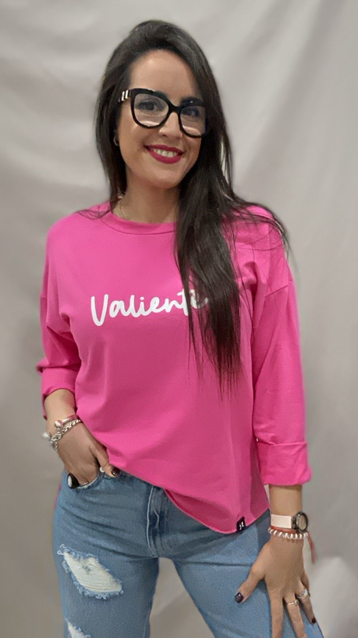 SUDADERA VALIENTE ROSA S/M