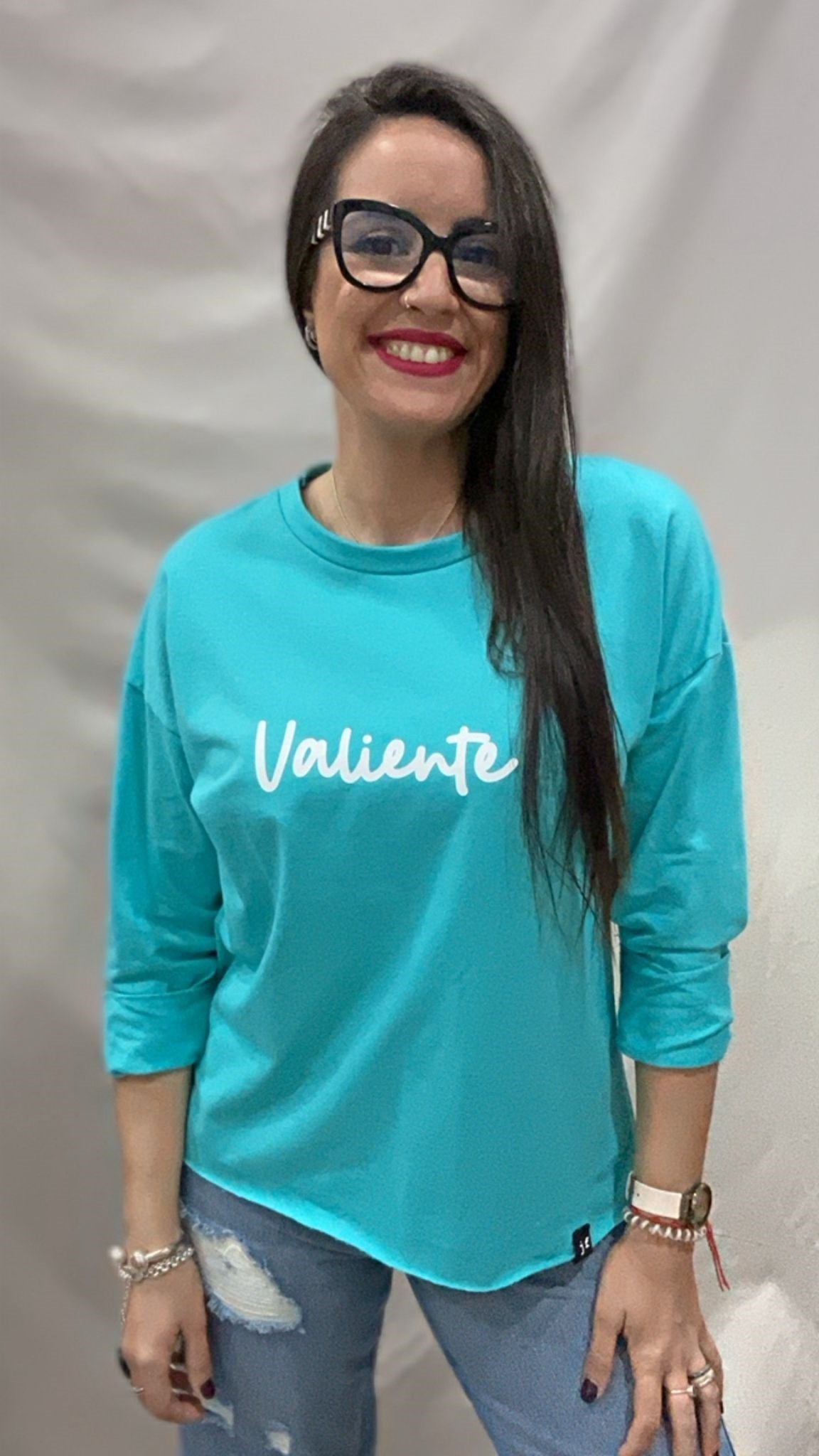 SUDADERA VALIENTE TURQUESA S/M