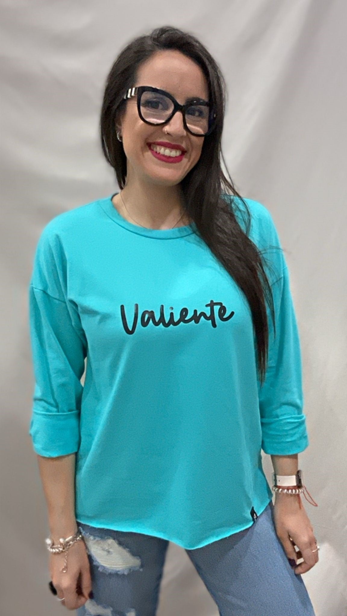 SUDADERA VALIENTE TURQUESA S/M