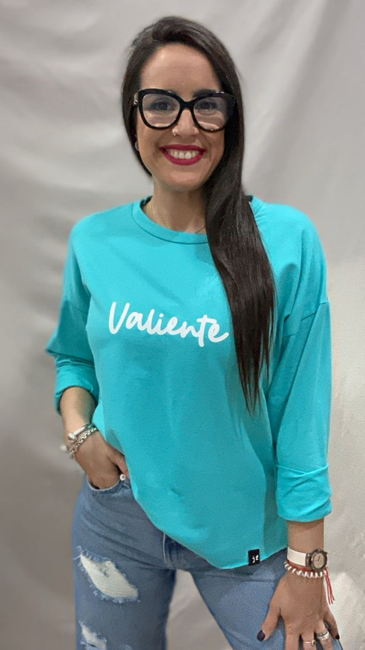 SUDADERA VALIENTE TURQUESA S/M