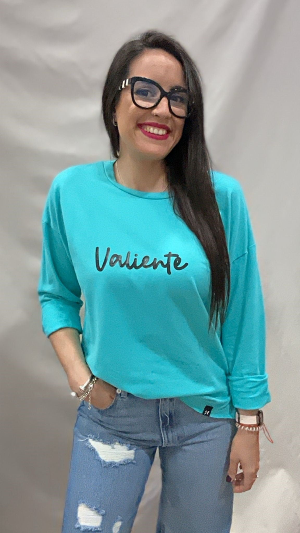 SUDADERA VALIENTE TURQUESA S/M