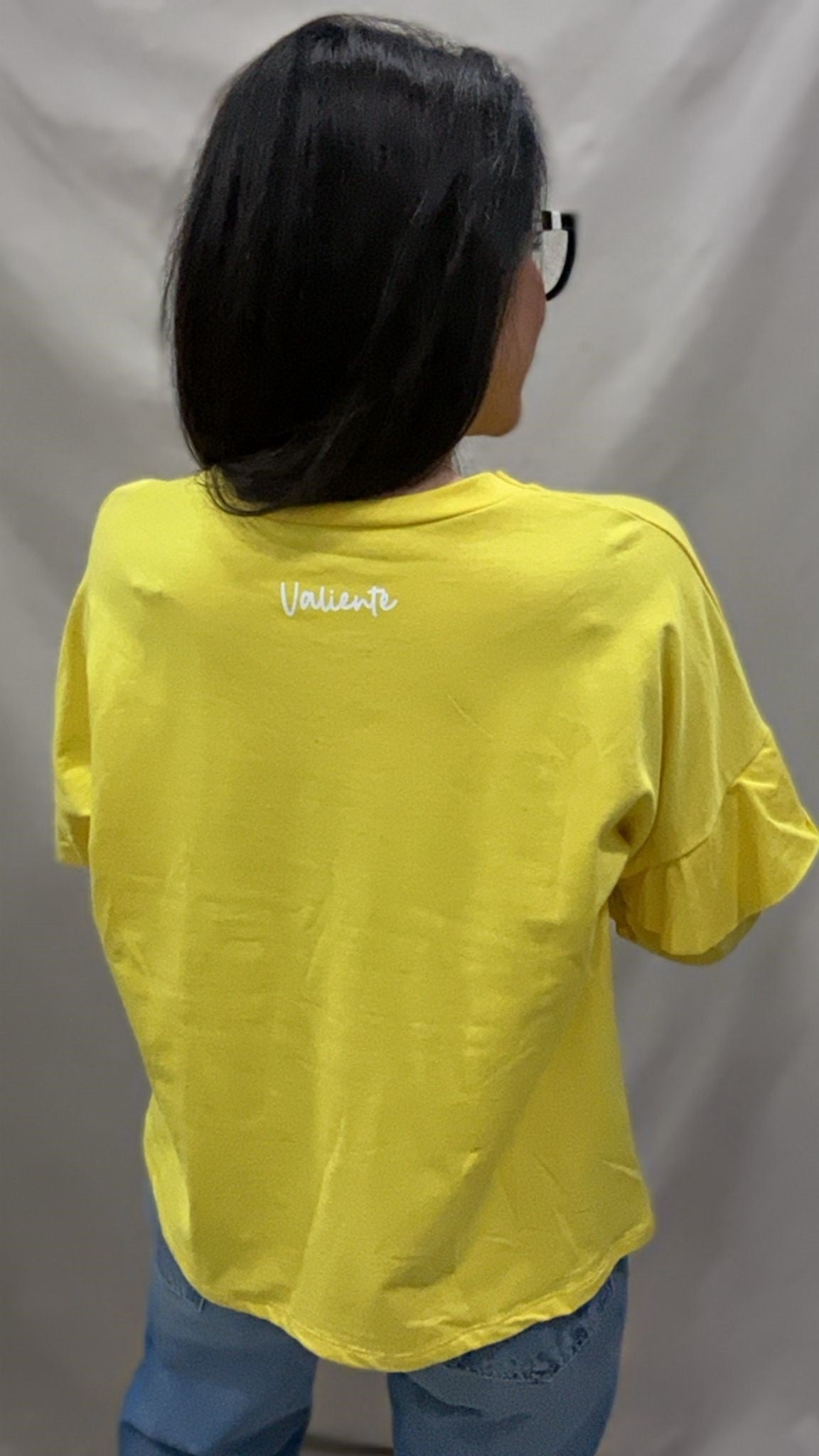 SUDADERA VALIENTE VOLANTE AMARILLA L/XL