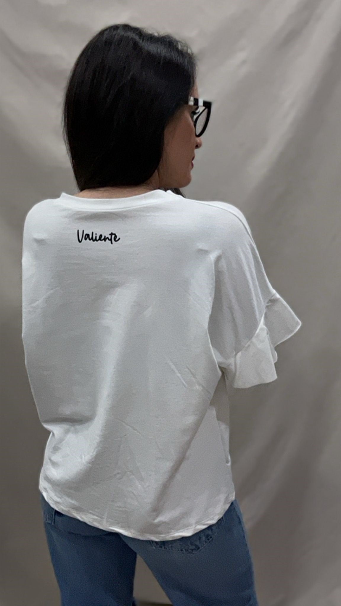 SUDADERA VALIENTE VOLANTE BLANCA L/XL